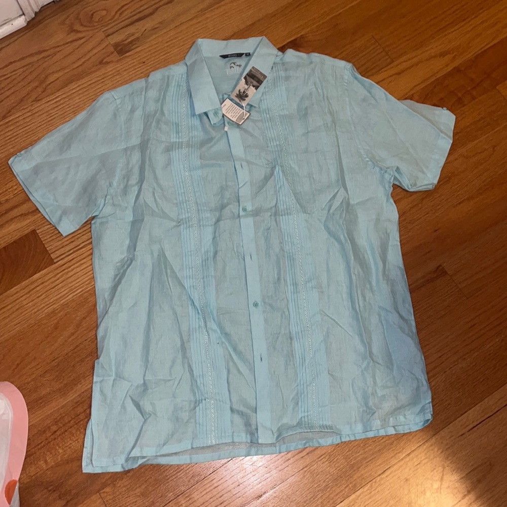 Men Canvas Button Down Shirt